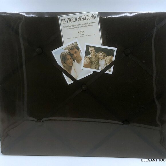 French Bulletin Board Photo Memo Messages Brown Suede Large Sized - Picture 3 of 4
